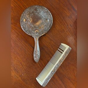 Vintage Mirror and Comb Set
